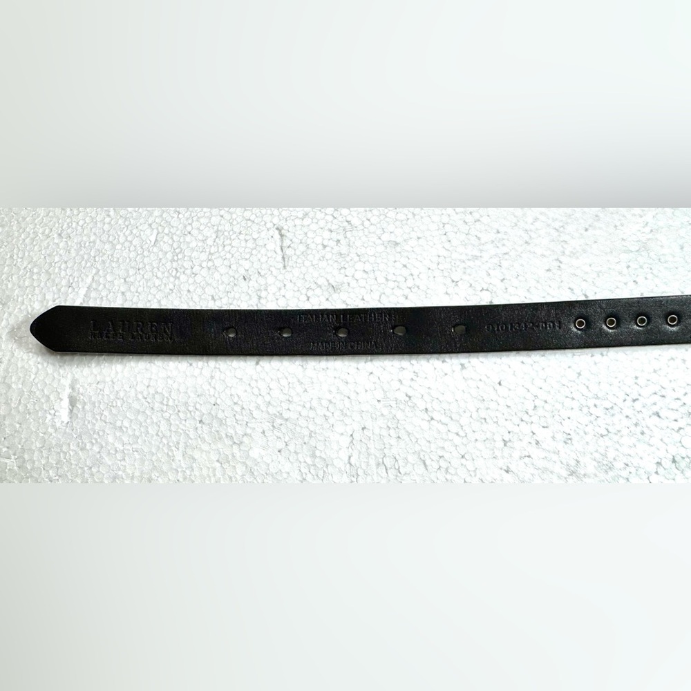 Leather Black Studded Belt with Pearls Classic - Picture 12 of 14